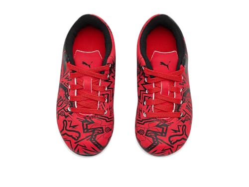 Puma Boys Tacto Christian Pulisic Soccer Cleats for Firm & Artificial Ground, Big Kid Size Red/Black