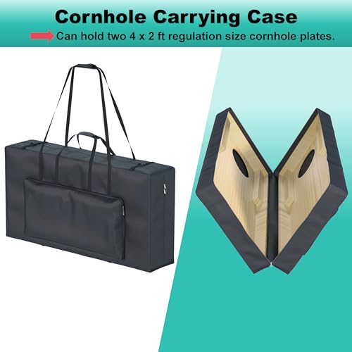 OUTDOORWEI Cornhole Carrying Case Fits 4x2 Regulation Boards Waterproof Heavy Duty