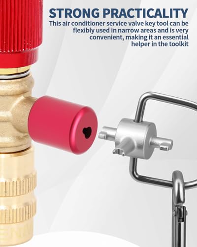 3-in-1 HVAC Refrigerant Locking Cap Key Tool for R410A & R22 - Version 1