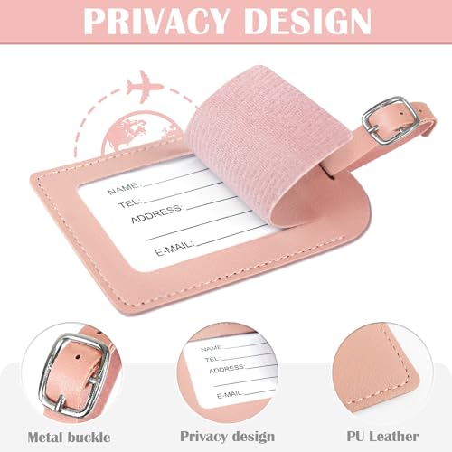 Pink Passport Cover and Luggage Tag Set with Initial A