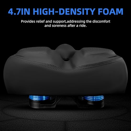 ROCKBROS Oversized Memory Foam Bike Seat Cushion for Peloton & Exercise Bikes