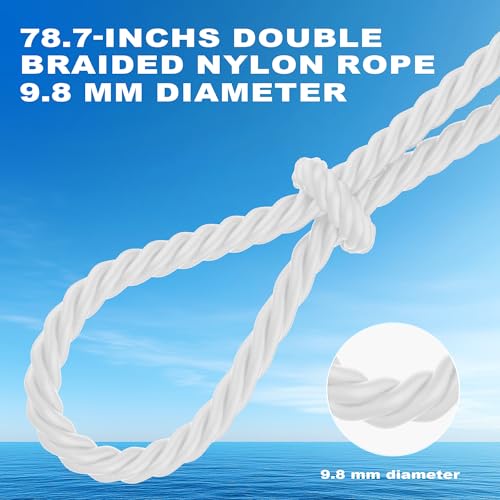 SOTISI White Inflatable Boat Fenders 5.5x20-inch 4-Pack Marine Docking Bumpers