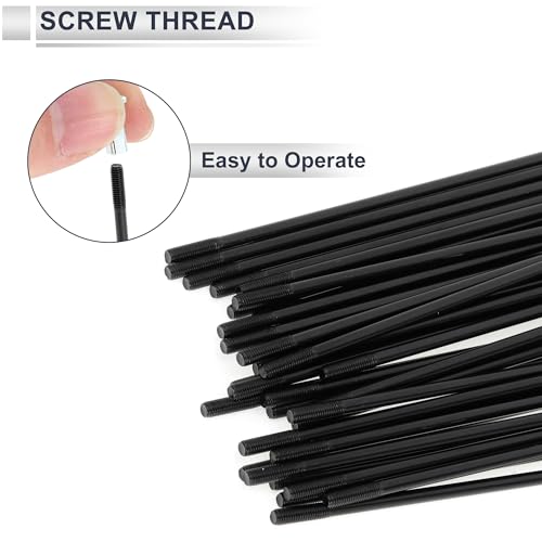 RATCHROLL Bike Spokes 12G 127mm Length with 5" Variation - Black Carbon Steel 36 pcs