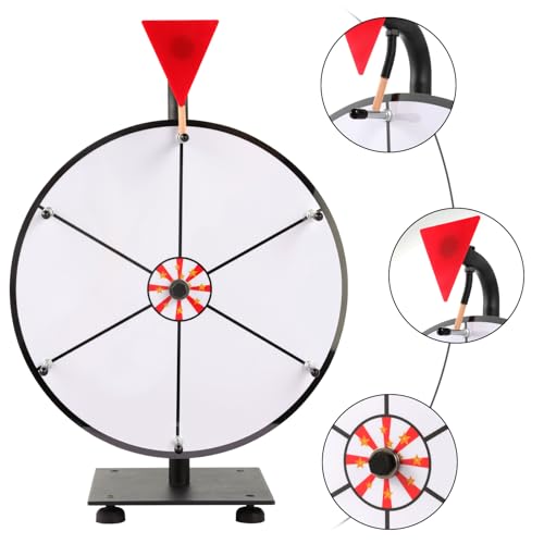 Hooomyai 12 Inch Heavy Duty Prize Spinning Wheel with Iron Base & 6 Slots - Tabletop Version