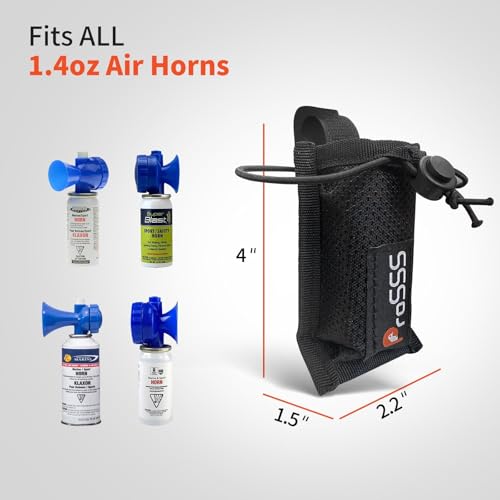 Ultra-Compact Nylon Holder for 1.4oz Air Horns - Black