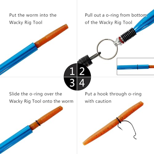 Wacky Rig O-Rings - 125 Black Silicone Rings for Fishing