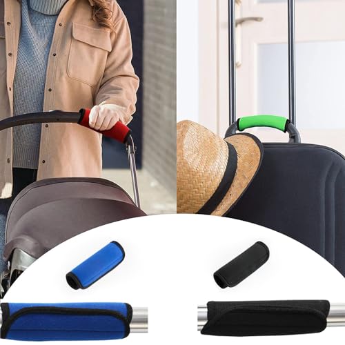 3-Pack Non-Slip Barbell Grip Covers - Black & Blue