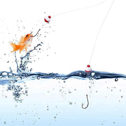Fishing Bobber 20PCS Red and White 13mm ABS Plastic Floats