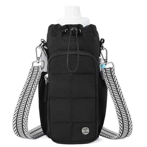 Telena Water Bottle Holder with Strap RFID Crossbody Bag - Z-Black