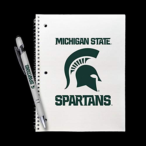 Michigan State Spartans Gift Set - Spiral Notebook & Metal Pen
