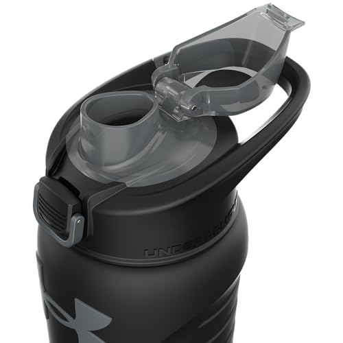 Under Armour 24oz Clarity Bottle - Black OSFA with Leak-Resistant Lid