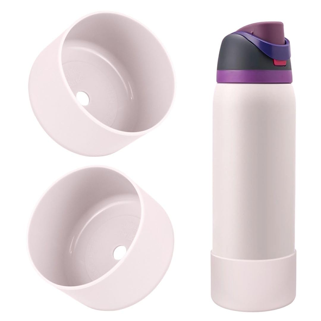 BKBY 2PCS Silicone Water Bottle Boot, Compatible with Owala 24oz 32oz 40oz, Protective Anti-Scratch & Anti-Dent No Noise Sleeve Cover for FreeSip/Twist/Flip Water Bottles (Dreamy Field, 32oz)