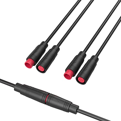 2-Pin Mini Electrical Connector Set - IP65 Waterproof, 26AWG, 20cm Extension Cable