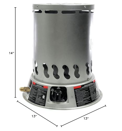 Mr. Heater 25,000 BTU MH25CVX Propane Gas Convection Heater for Construction Sites, Garages, and Outdoors - Silver