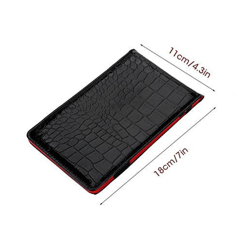 VGEBY1 Leather Scorecard Holder, Score Counter Keeper Card Holder (Black)