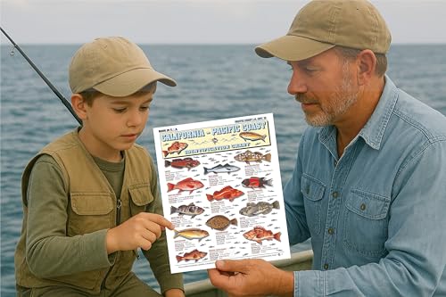 Waterproof Saltwater Fish Identification Chart - Pacific Coast Guide