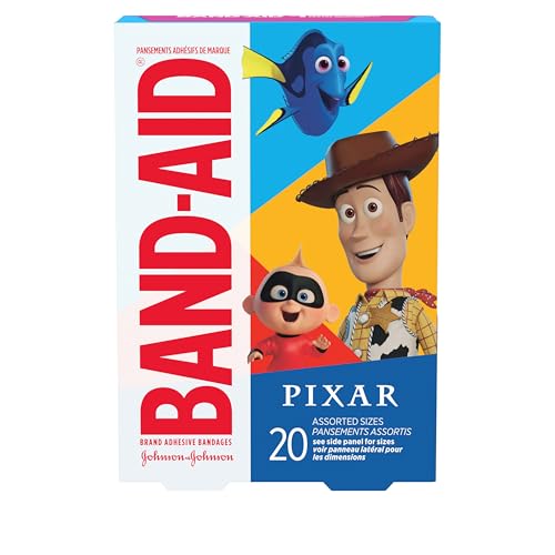 Disney & Pixar Character Adhesive Bandages for Kids - 20 Count