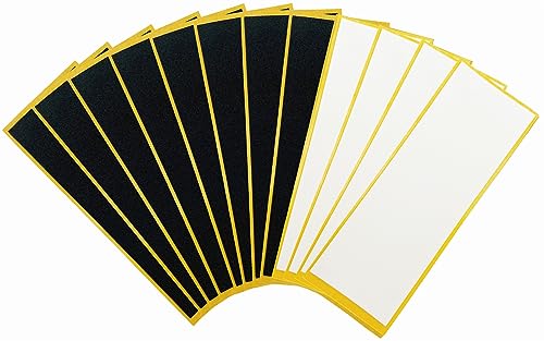 Fingerboard Grip Tape - 12 Pieces Foam Adhesive Set, 8 Black & 4 White