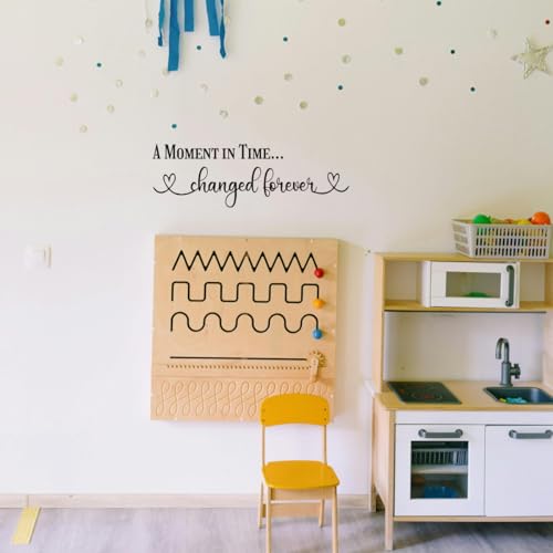 A Moment in Time Changed Forever - Picture Wall Decal Art Lettering Decoration Carved Pure Vinyl Quotes D?cor Handwriting Font Motto