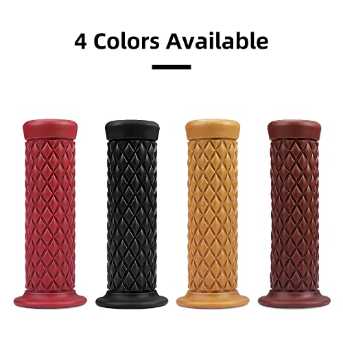 Motorcycle Grips Non Slip Rubber Bar End Thruster Grip 7/8" 22mm 24mm