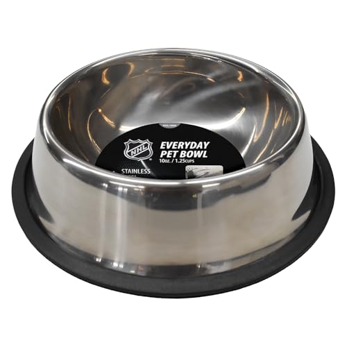 Boston Bruins Large Pet Bowl - Durable Stainless Steel, Anti-Skid