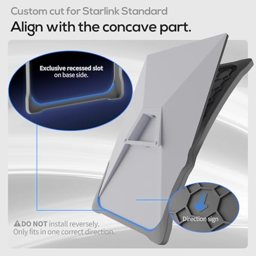 Starlink Silicone Protective Cover Case Grey for 4X/4/Gen3, Waterproof & Shockproof