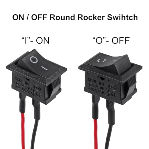5PCS Mini Rocker Switch KCD1-101 12V SPST Toggle Switch - Square