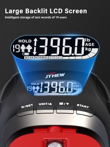 Grip Strength Tester & Trainer - Electronic Hand Dynamometer 400lbs