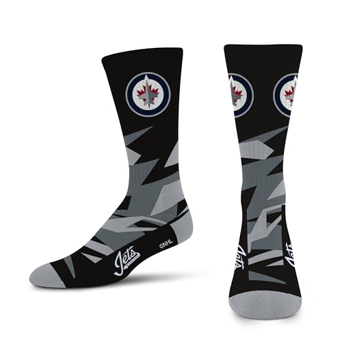 NHL Shattered Camo Crew Socks - Men's Large - Winnipeg Jets
