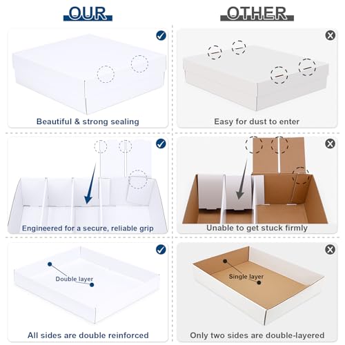 5-Row Trading Card Storage Box with Dividers - Holds 3060 Cards