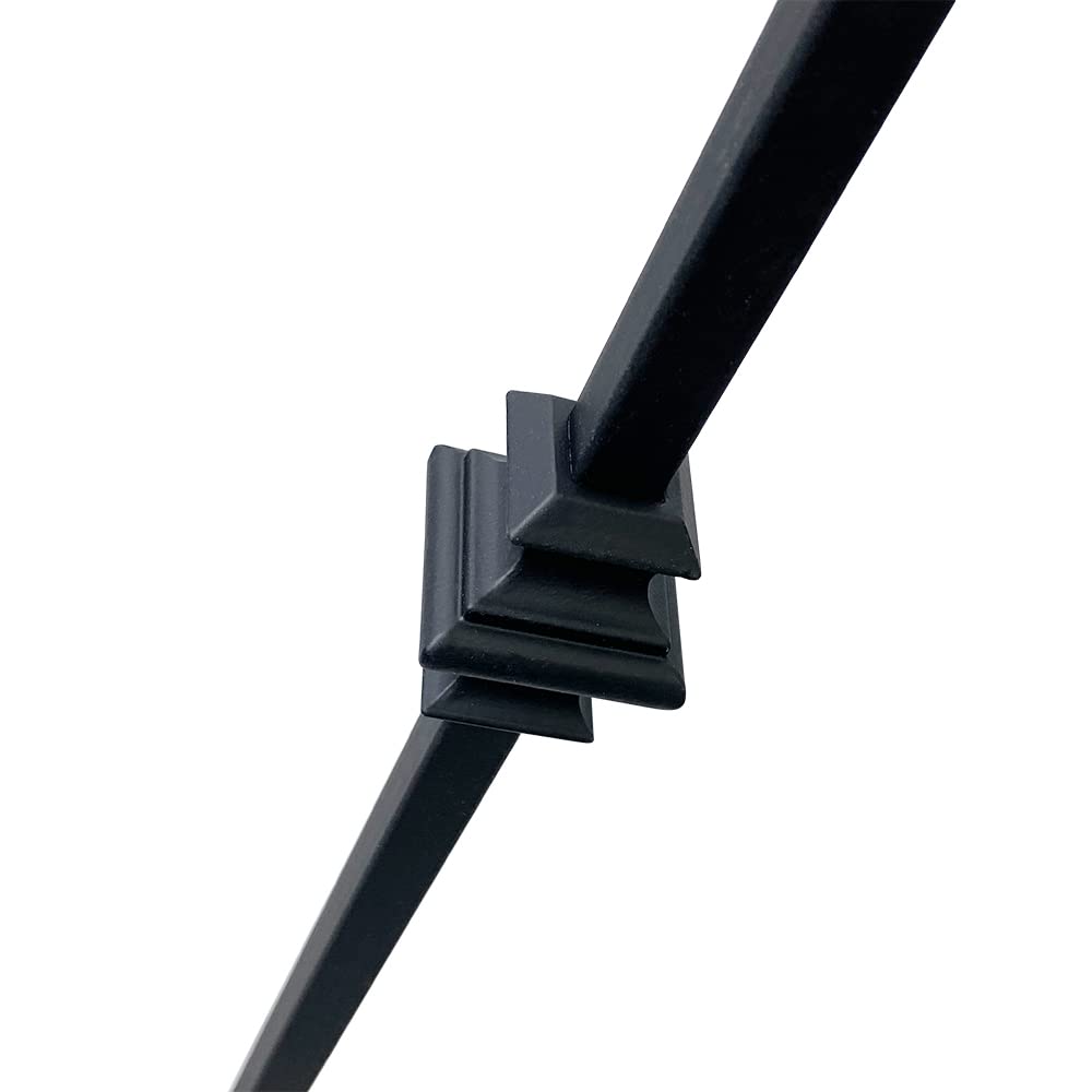 Elecmate Staircase Iron Balusters (Box of 10) Stair Spindles 1/2" Square Metal Balusters - Hollow Single Knuckle Staircase Spindles (Real Satin Black), E03-1