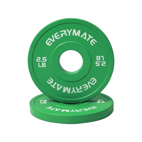 EVERYMATE 2.5 LB x2 Change Weight Plates - Olympic Bumper Steel Coated