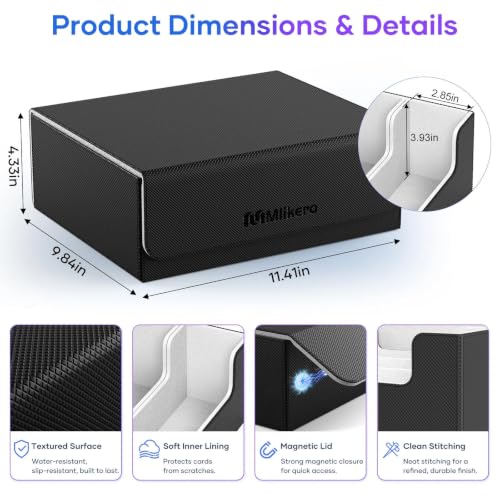 Bulk Trading Card Storage Box for 1800+ Cards with Magnetic Closure