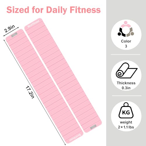 Pink Adjustable Magnetic Wrist & Ankle Weights Set for Women - 2 Pack, 2.2 lbs Total