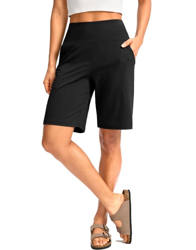 High Waisted Women's Bermuda Long Shorts with Pockets 9"/7"/5"