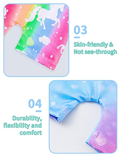 Gymnastics Leotards for Girls - 2 Pack Sparkly Sleeveless Biketards