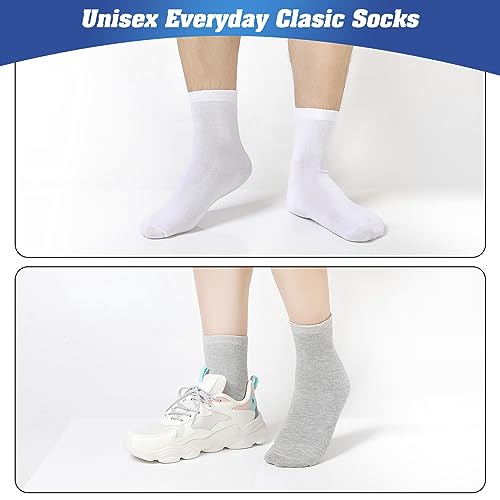 Men's Athletic Quarter Socks 150 Pairs Moisture-Wicking Casual Sports Socks Bulk