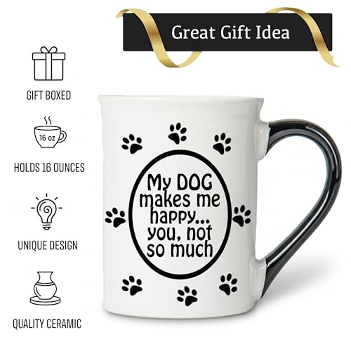 Funny Dog Lover Mug - 16oz Coffee Cup with Witty Saying, Gift Boxed