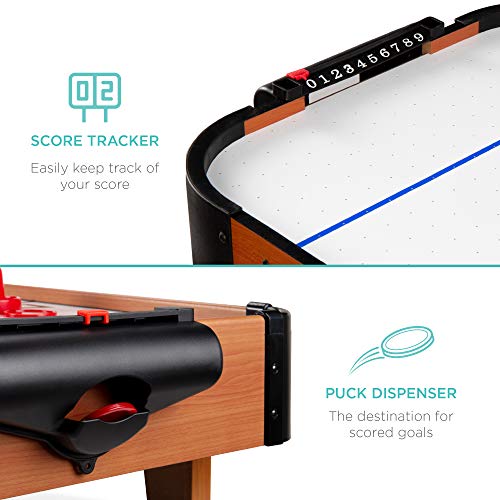 Portable Tabletop Air Hockey Table - Brown