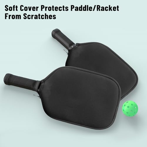 2 Pcs Pickleball Paddle Covers, Universal Case Size Racket Sleeve