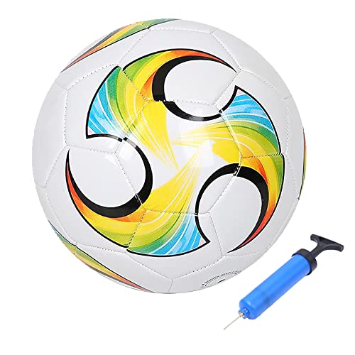 Colorful Size 3 Soccer Ball with Pump - Kids Training Gift