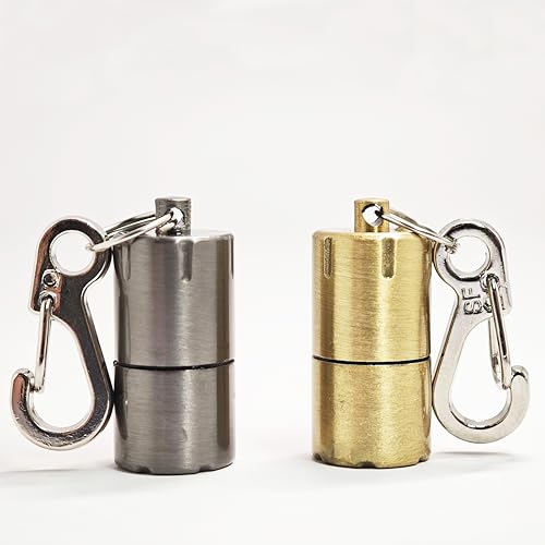 Mini Waterproof Keychain Lighters - Black & Gold (2-Pack)