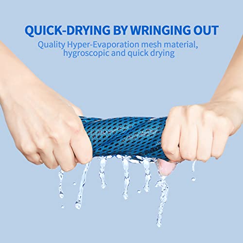 Cooling Towel Bulk - Microfiber Quick Cold Wraps, 32"x12" - Multicolor