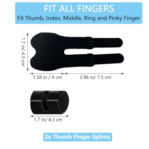 Thumb Finger Splints - 2 Pcs Trigger Finger Brace for Pain Relief