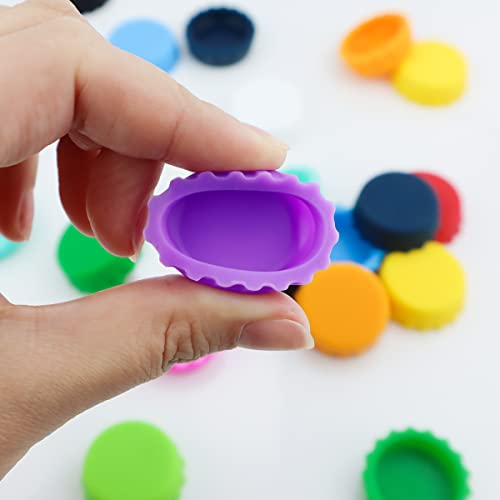 24-Pack Silicone Bottle Caps - Reusable for Beer, Soda & Wine