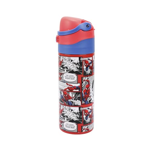 Spider-Man Comic Panels 24 Oz Stainless Steel Water Bottle - Kids Travel & Gift