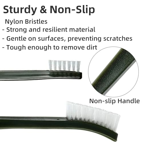Double-Ended Gun Cleaning Brush - 12 Pack White Nylon Bristles