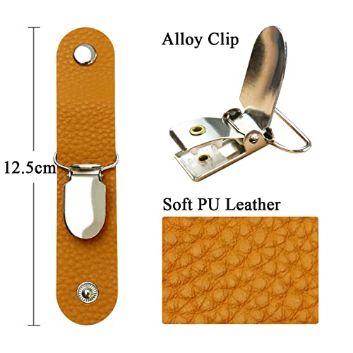 Hat Clip for Travel - PU Leather Multifunctional Duckbill Clip - Black & Blue