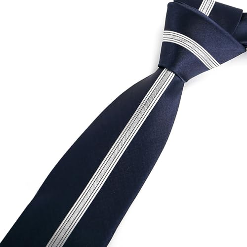 Slim Navy Blue Polka Dot Necktie - 2.36 Inches Wide