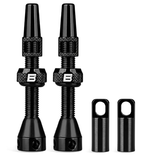 Lightweight Tubeless Presta Valve Stem Kit - Black 44mm